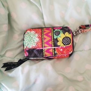 Vera Bradley clutch with lanyard